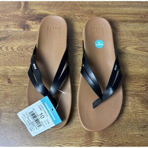 Reef Women's Sandals Cushion Spring Joy Flip Flop Slide Black Size 10